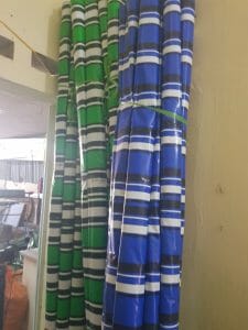 Bạt Tarpaulin dùng làm mái che, hồ bơi; Bạt xe tải…………